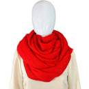 PRE-OWNED -Free People Red Frayed Edge Scarf