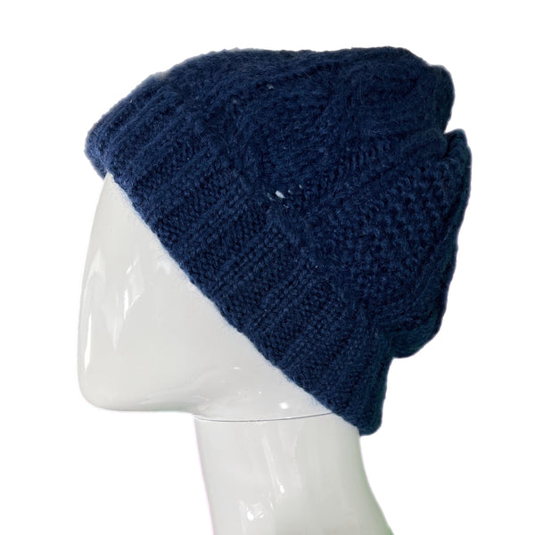Women's Hat Navy Beanie Style and Give Preloved consignment 