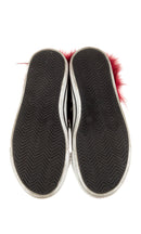 PRE-OWNED- Black Dioniso Feather Trimmed Sneakers