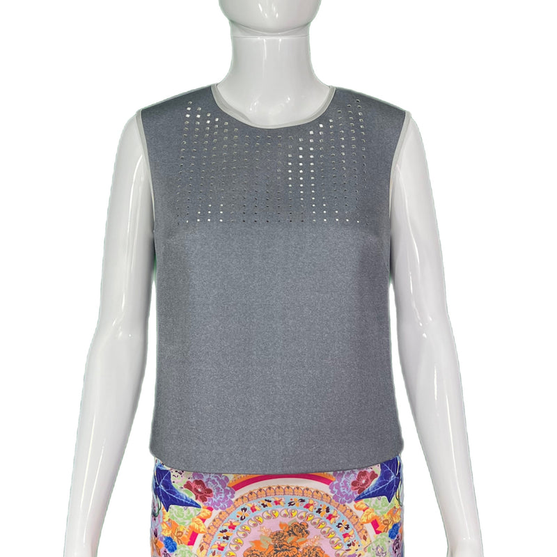 Clover Canyon Lasercut Grey Top Style and Give Luxury Resale Consignment Shopping Boutique