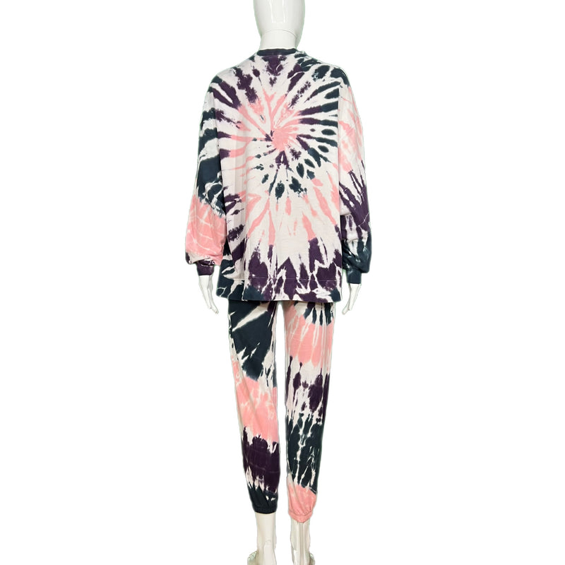 PRE-OWNED - Electric & Rose Tie-Dye  Sweatsuit Set