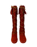 PRE-OWNED - Minnetonka Front Lace Knee High Boot