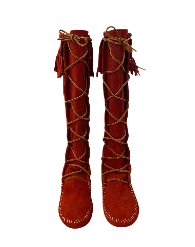 Front Lace Knee High Boot
