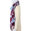 PRE-OWNED - A New Day Floral Motif Fringe Scarf