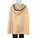 PRE-OWNED - Trouvé Leather Trim Hooded Poncho