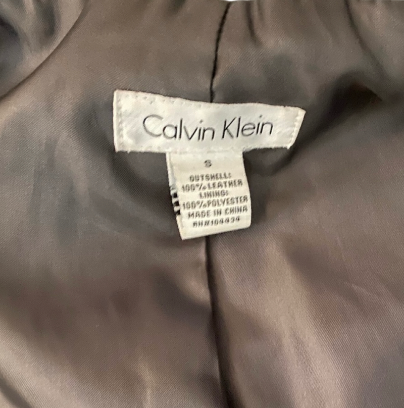 PRE-OWNED - Calvin Klein Vintage Leather Jacket